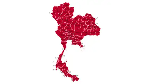 泰国地图矢量可编辑地图