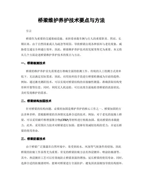 桥梁维护养护技术要点与方法