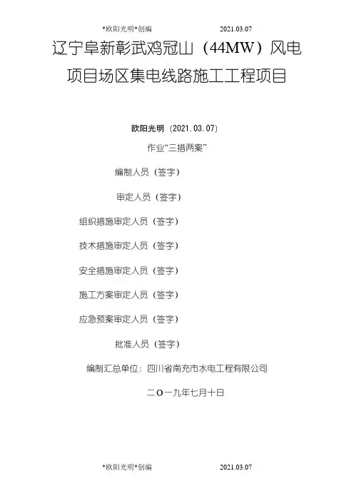 2021年最新版三措两案