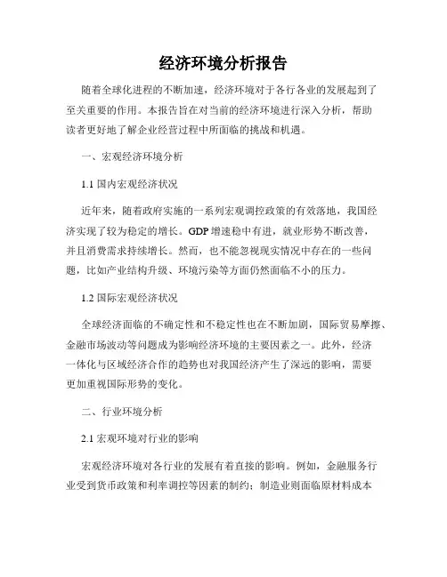 经济环境分析报告