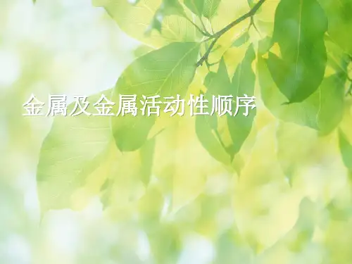 金属及金属活动性顺序PPT教学课件