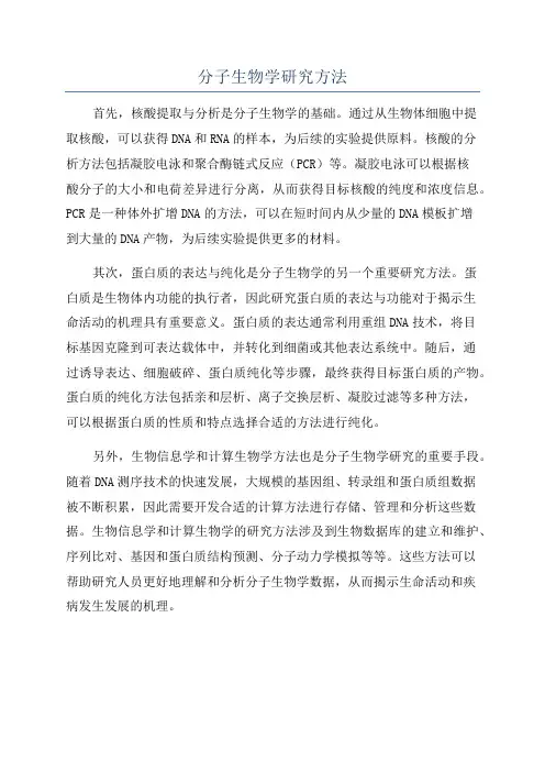 分子生物学研究方法