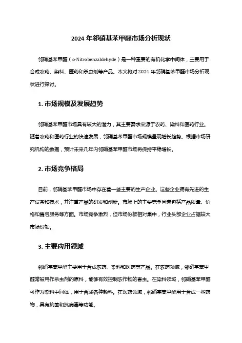 2024年邻硝基苯甲醛市场分析现状