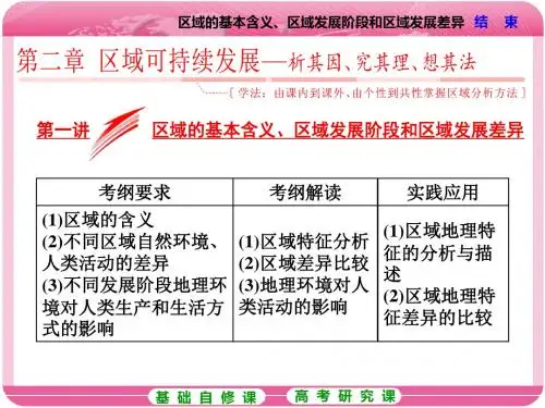 第一讲  区域的基本含义、区域发展阶段和区域发展差异(共41张PPT)