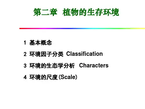 植物的生存环境