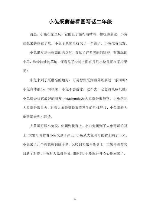 小兔采蘑菇看图写话二年级