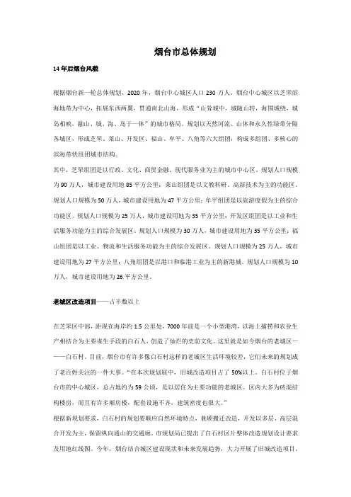 烟台市总体规划