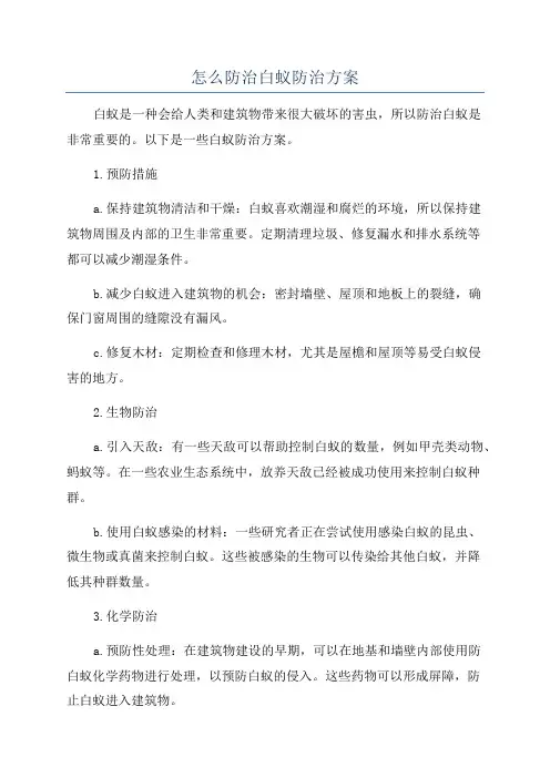 怎么防治白蚁防治方案