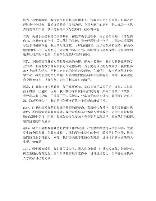 做中国好教师心得体会
