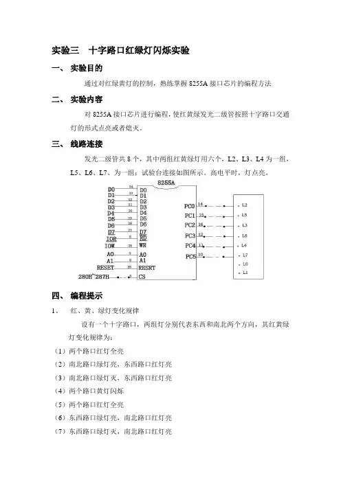 十字路口红绿灯闪烁实验