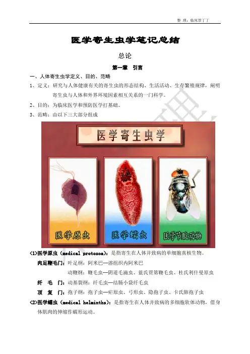医学寄生虫笔记整理