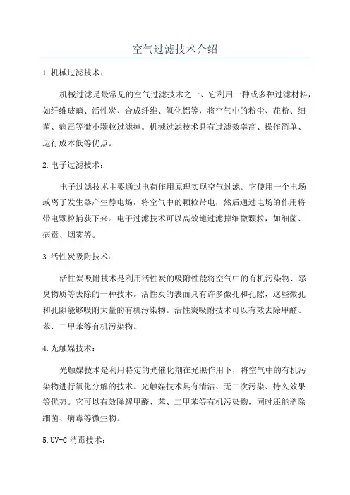 空气过滤技术介绍