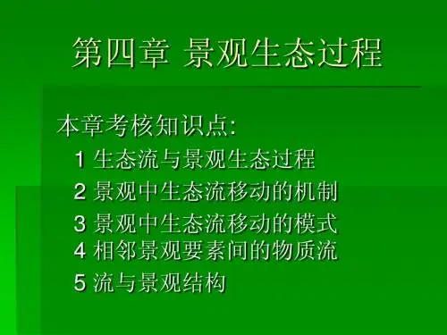 第四章 景观生态过程