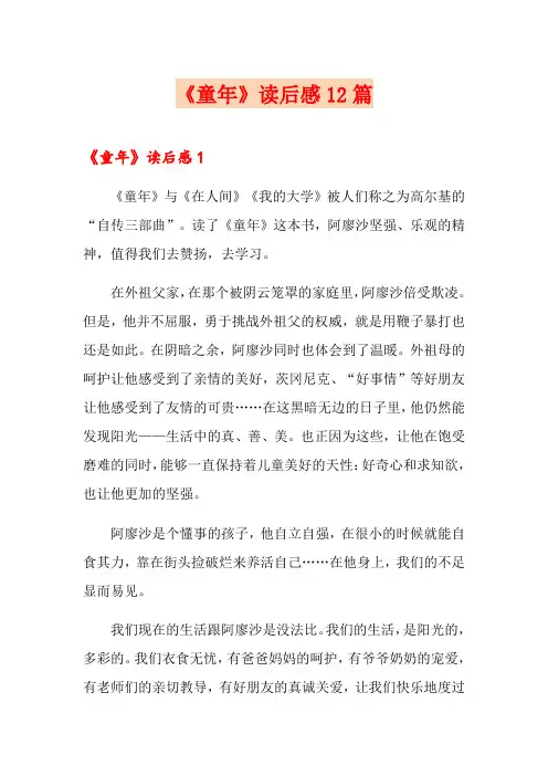 《童年》读后感12篇