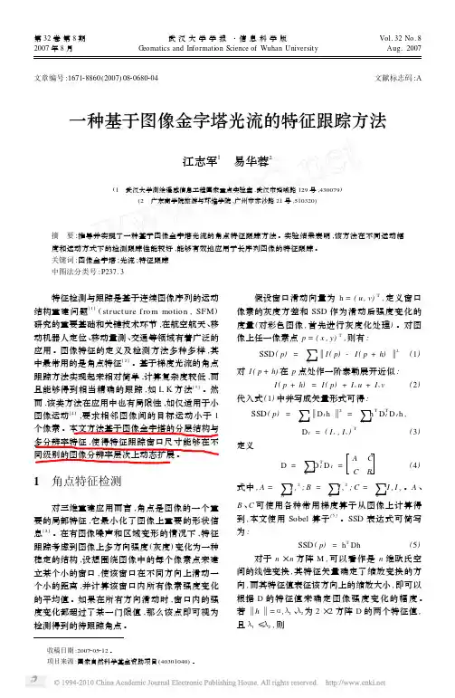 一种基于图像金字塔光流的特征跟踪方法_江志军