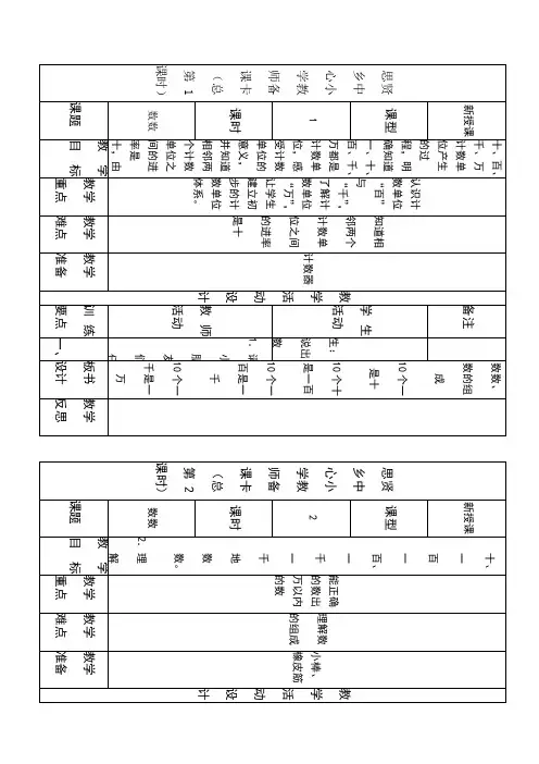 二年级下册数学导学案完整