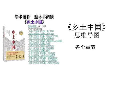 统编版高中语文必修上册《乡土中国》思维导图课件