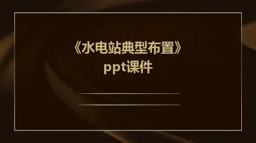 《水电站典型布置》课件