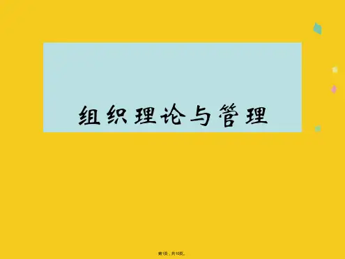 组织理论与管理(共10张PPT)