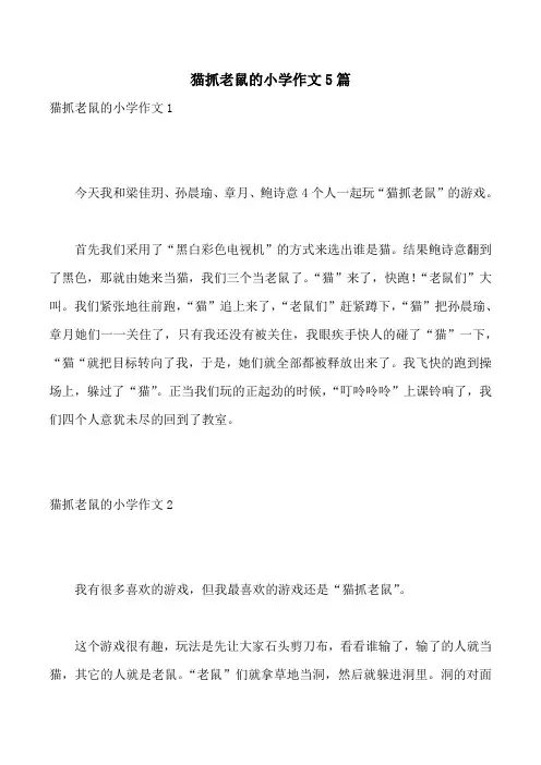 猫抓老鼠的小学作文5篇