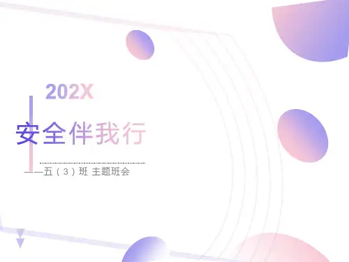 《安全伴我行》主题班会PPT