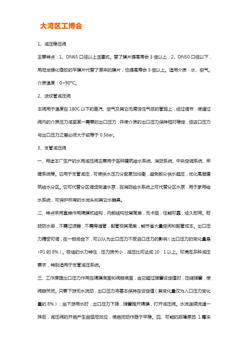减压阀选型需要哪些参数【大全】