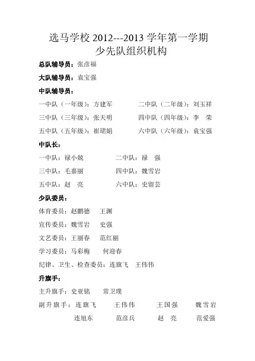 少先队组织机构