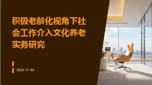 积极老龄化视角下社会工作介入文化养老实务研究