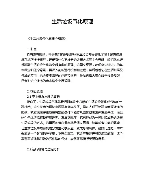 生活垃圾气化原理