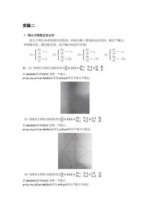 北京工业大学、薛毅、数学模型作业二、作业2、实验二