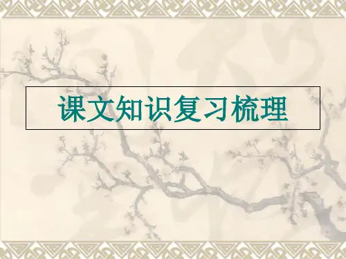 人教版必修二课文知识复习梳理ppt课件