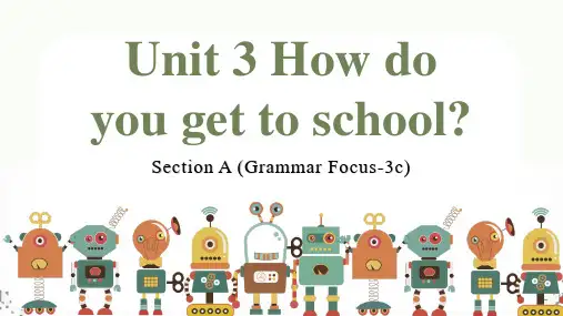 人教版七年级英语下册Unit 3 Section A Grammar-3c 课件