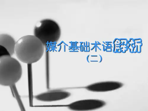 媒介基础术语解析2