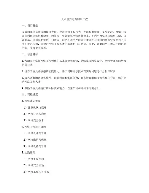 人才培养方案网络工程