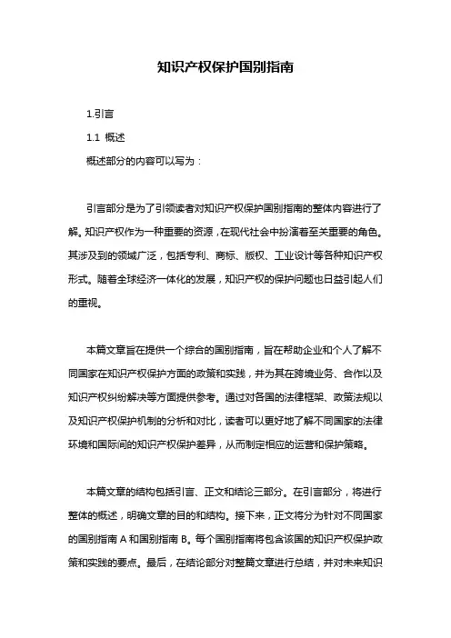 知识产权保护国别指南