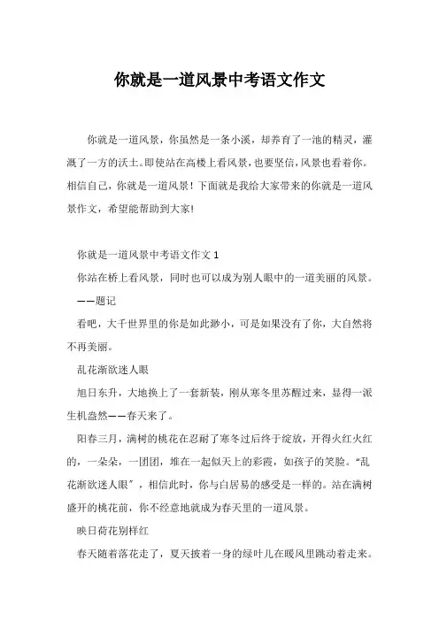 (中考作文)你就是一道风景中考语文作文