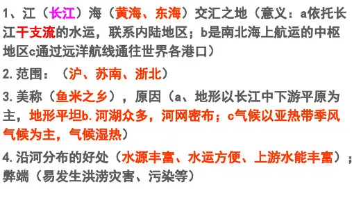 长江三角洲 (初中地理知识点)