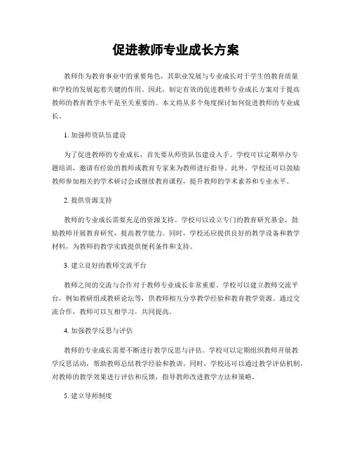 促进教师专业成长方案