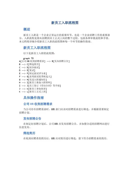 新员工入职流程图word文档