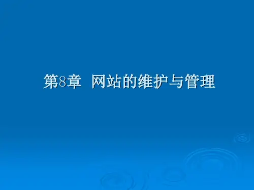 WEB 网站的维护与管理