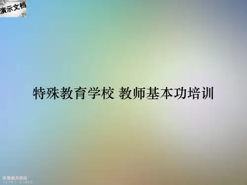 特殊教育学校 教师基本功培训