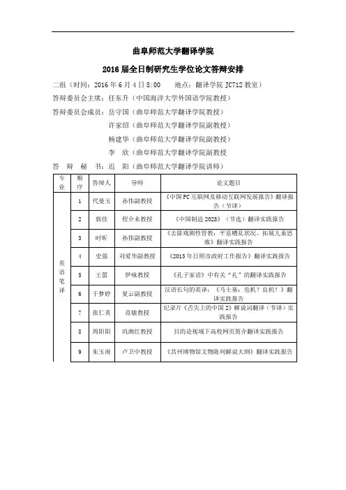 曲阜师范大学翻译学院