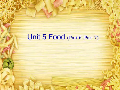 三年级英语下册 Unit 5 Food 第三课时 精品课件 外研版 Join in