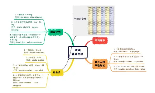 小学英语语法-动词基本形式思维导图