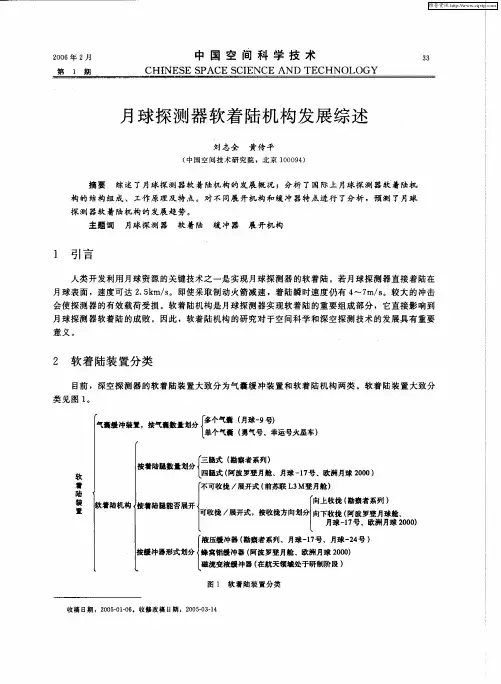 月球探测器软着陆机构发展综述