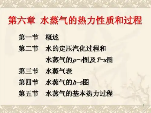 工程热力学和传热学06水蒸气性质和过程