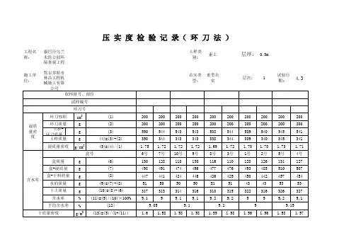 压实度(环刀法计算)2010-2-25