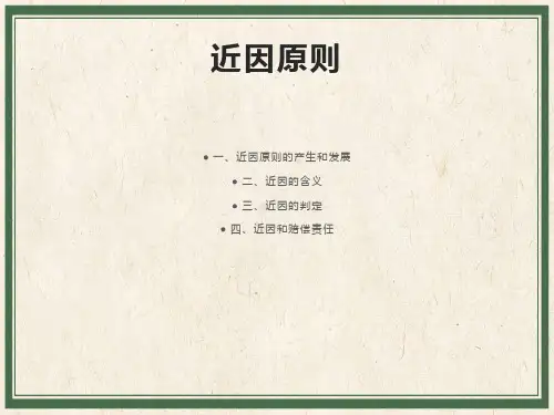 保险实务：近因原则