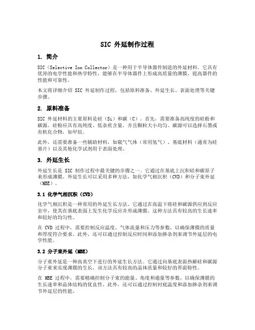 sic 外延制作过程