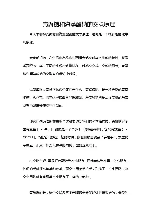 壳聚糖和海藻酸钠的交联原理